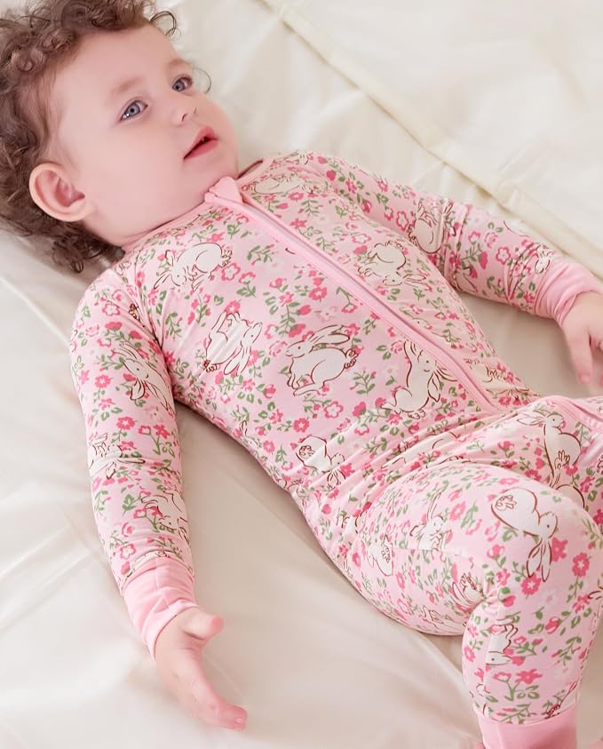Bamboo Viscose Convertible Baby Footies Pajamas, footies - Image 8