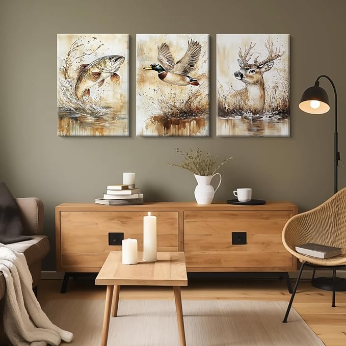 Vintage Animal Wall Art Baby Boy Room Canvas Wall Decor Farmhouse Animal - Image 5
