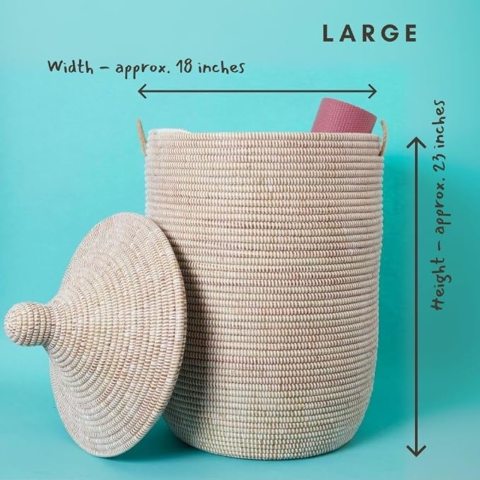 Wicker Basket, Storage & Organization, Home Decor, Laundry Hamper Bedroom - Image 9