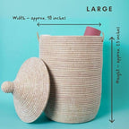 Wicker Basket, Storage & Organization, Home Decor, Laundry Hamper Bedroom - Image 9