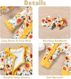 Aalizzwell Baby Girls Romper Outfit Fall Winter Clothes - Image 2