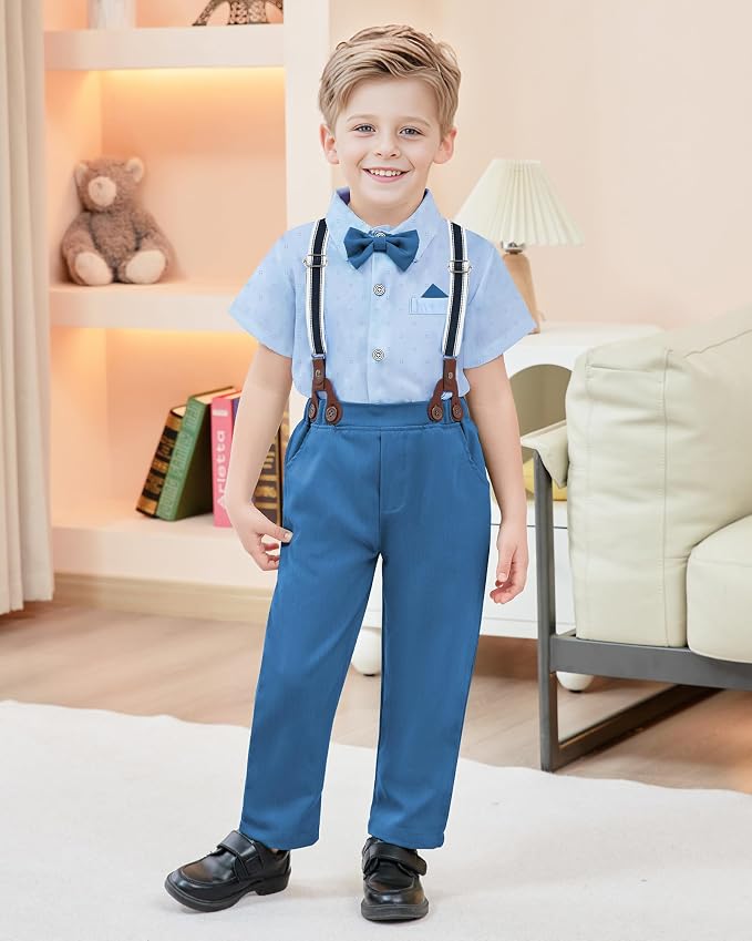 nilikastta Toddler Boy Outfit Boy Suit Boy Dress Shirt - Image 2
