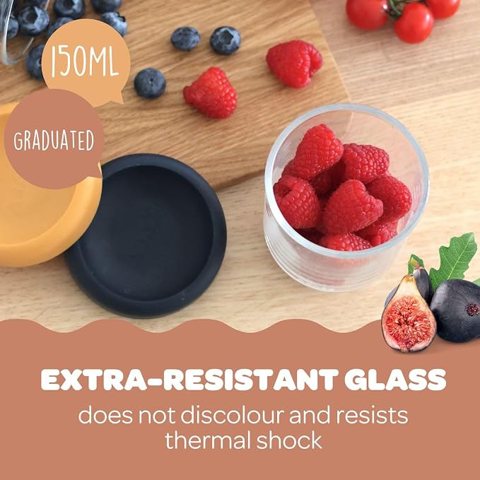 Beaba 2 Pack Glass Baby Food Jars, Sterilizer, and Dishwasher Safe, 5 oz Baby - Image 4