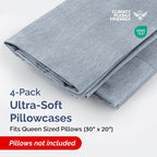 Queen Pillow Cases Set of 4 - Image 2