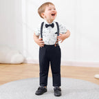 nilikastta Toddler Boy Outfit Boy Suit Boy Dress Shirt - Image 3