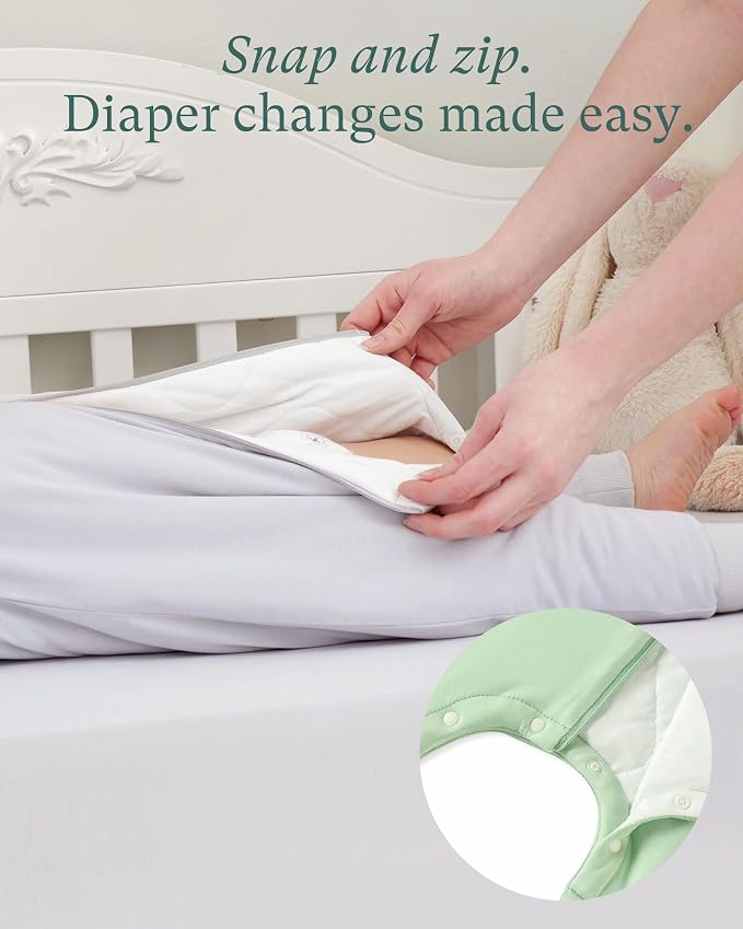 PurComfy Supersoft Baby Safe Sleep Sleepsuit, Zipper + Snap - Image 4