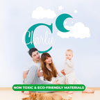 e-Graphic Design Inc Custom Name & Initial Moon Clouds Stars - Image 5