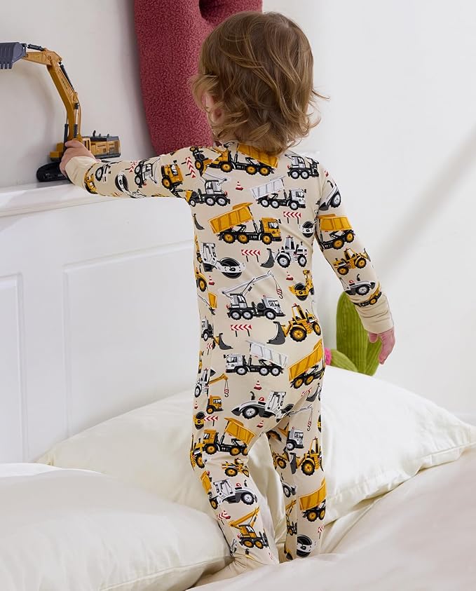 Bamboo Viscose Baby Convertible Footie Pajama, Zipper Pajamas - Image 3