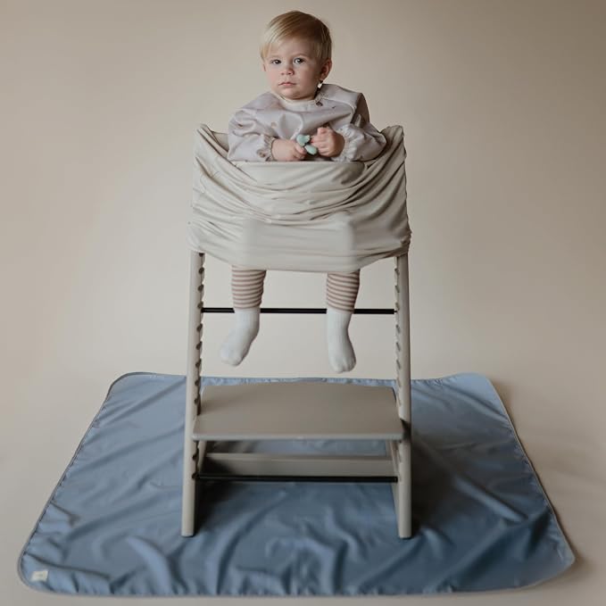 mushie Long Sleeve Baby Bib | Water Resistant Adjustable Fit - Image 6