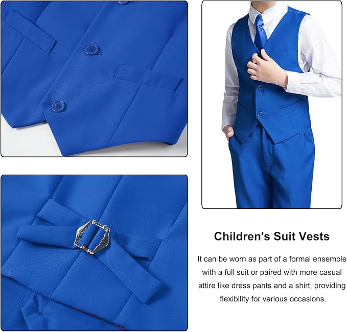 Boys Suit for Kids Teens Formal 5 Piece Tuxedo Suit Set - Image 4