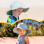HONGTEYA Baby Sun Hat Toddler Girl Beach Hat Adjustable Outdoor Summer Hat UPF - Image 4