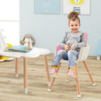 BABY JOY Convertible Baby High Chair, 3 in 1 Wooden Highchair/Booster/Chair - Image 8