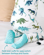 Bamboo Viscose Baby Convertible Footie Pajama, Zipper Pajamas - Image 5