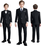 JPF Boy's Formal Suit Set Slim Fit Kids Tuxedo Suits - Image 6