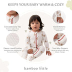 Bamboo Little Soft Baby Footie Pajamas, Baby Clothes, Newborn Sleepers - Image 2