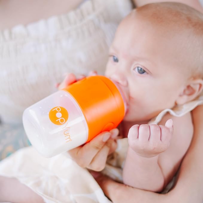PopYum 5 oz Orange Anti-Colic Formula Making/Mixing/Dispenser Baby Bottles - Image 3