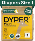 DYPER - Baby Diapers Premium Leak Protection Plant Based, Hypoallergenic Diaper by DYPER