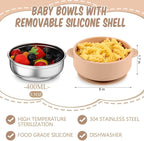 Yinder 15 Pack Silicone Baby Feeding Set Include Baby Bowls Spoons Forks - Image 5