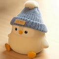 Penguin Lamp with Knit Hat, Kawaii Penguin Night Light, Food Grade Silicone by FAMIDUO-BrightenYourLife