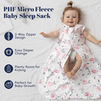 PHF Warm Micro-Fleece Baby Sleep Sack 18-24 Months, Soft Baby Wearable Blanket - Image 2