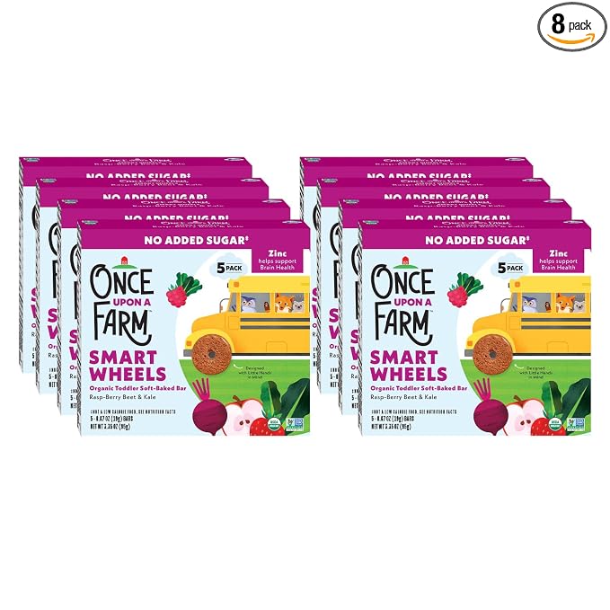 Once Upon A Farm Organic Toddler Soft Baked Bar, Rasp-Berry, Beet and Kale by OnceUponaFarm