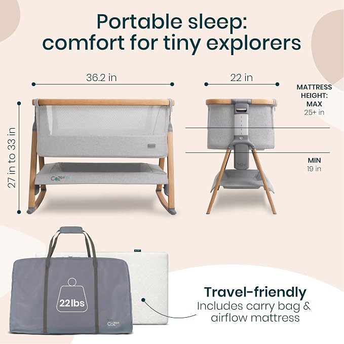 Tutti Bambini CoZee® Air Baby Bassinet & Bedside Sleeper - Image 6