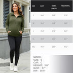 GINKANA Maternity Women's Long Sleeve Shirt Half Zipper Lapel Lightweight - Image 7