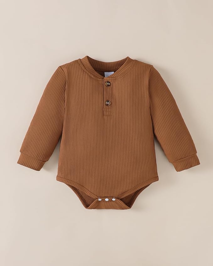 NZRVAWS Newborn Baby Boy Clothes Long Sleeve Romper Pant Set Hat 2-Pack Infant - Image 4