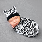 Cinaci 2 Pieces Adjustable Soft Cotton Baby Swaddle Sleep Sacks Hats Newborn - Image 6