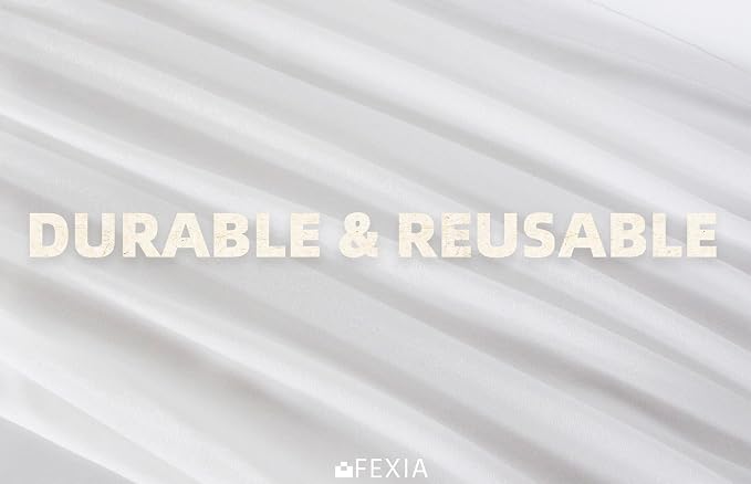 FEXIA White Chiffon Table Runner Sheer Sparkling Chiffon Fabric Bridal Party - Image 4