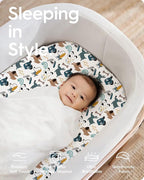 Bassinet Sheets for Baby Boy Girl, TotBasic Buttery Soft Universal Bassinet - Image 4