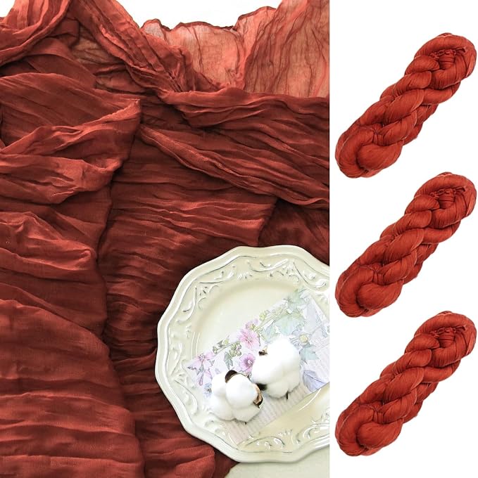 FEXIA 3 Pack Terracotta Table Runner 35x120 Inches by FEXIA