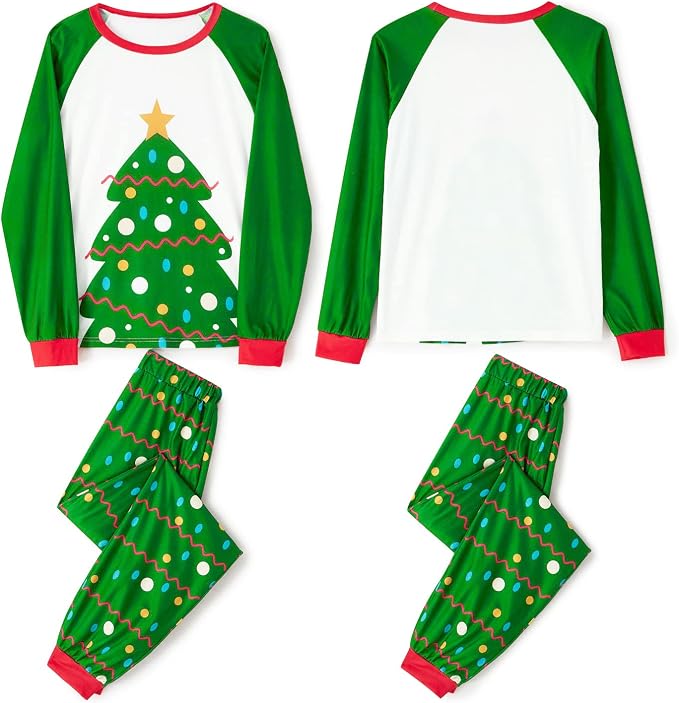 Awoscut Christmas Family Matching Pajamas Christmas Pjs Holiday Nightwear - Image 5