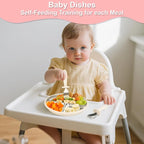 Bella’s Friends Baby Feeding Set, 2 Pack Stainless Steel Divided Plate - Image 3