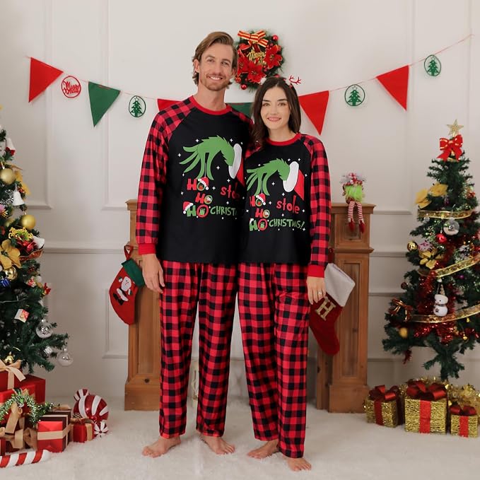 Weixinbuy Family Pajamas Set Christmas Pjs Matching Clothes Pajamas - Image 4