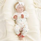 100% Organic Cotton Soft 0-6 Months Unisex Footless Newborn Baby Sleepers - Image 5