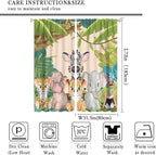 Animals Curtains Colorful Forest Cartoon Cute Zebra Tiger Elephant - Image 2