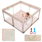 Baby Playpen with Mat, 50x50 in Small Play Pen by KidsBrain-BoostingPlayspace
