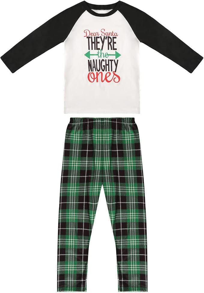 Awoscut Christmas Family Matching Pajamas Christmas Pjs Holiday Nightwear - Image 3