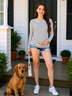 Maternity Shirts Long Sleeve Pregnancy Top - Image 4