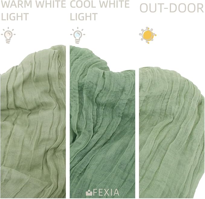 FEXIA 3 Pack Sage Green Table Runner 35x120 Inches - Image 6
