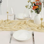 DOLOPL 8PCS Cream Cheesecloth Table Runner Bulk 13.3ft Boho Gauze Cheese Cloth - Image 3