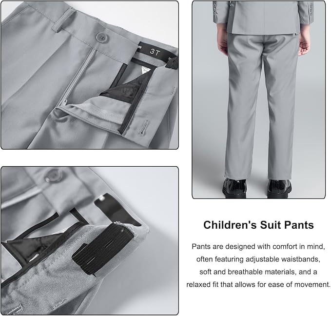 Boys Suit for Kids Teens Formal 5 Piece Tuxedo Suit Set - Image 5