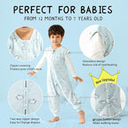 WONDAY Toddler Sleep Sack with Feet, 0.5 Tog Sleeping Sacks - Image 2