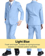 Boys’ Formal Suit 5 Piece Set, Toddler Tuxedos - Image 5