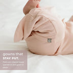 goumikids Viscose Made from Bamboo Organic Cotton Convertible Baby Gown - Image 4