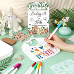 Baby Shower Game Sign Blank Bib DIY Set Newborn Essentials Stuff - Image 2