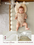 Momcozy Muslin Mini Crib Sheets Fitted - Image 5