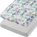 TILLYOU Mini Crib Sheets Fitted 2 Pack, Pack and Play Sheets by TILLYOU
