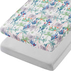 TILLYOU Mini Crib Sheets Fitted 2 Pack, Pack and Play Sheets by TILLYOU